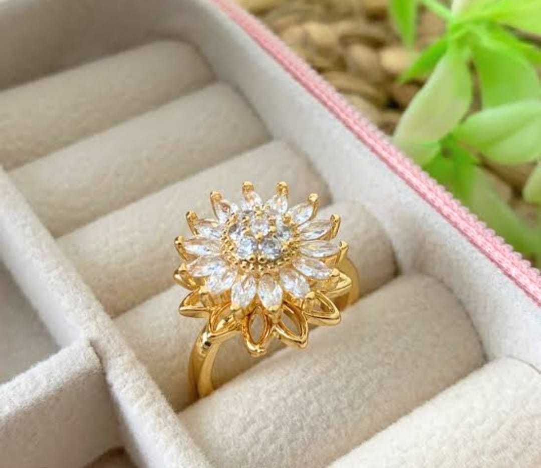 Anillo Girasol Giratorio